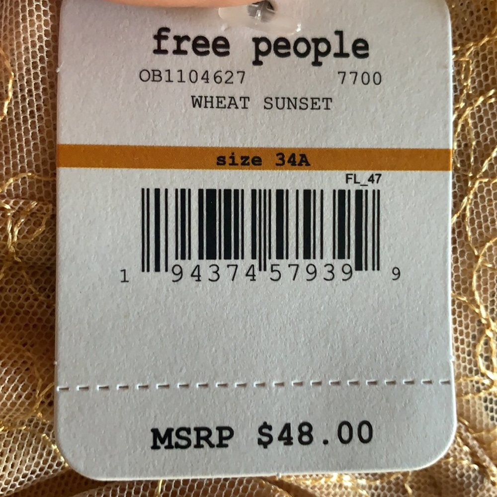 NWT Free People Lucia Bra in Wheat Sunset - Picture 16 of 16